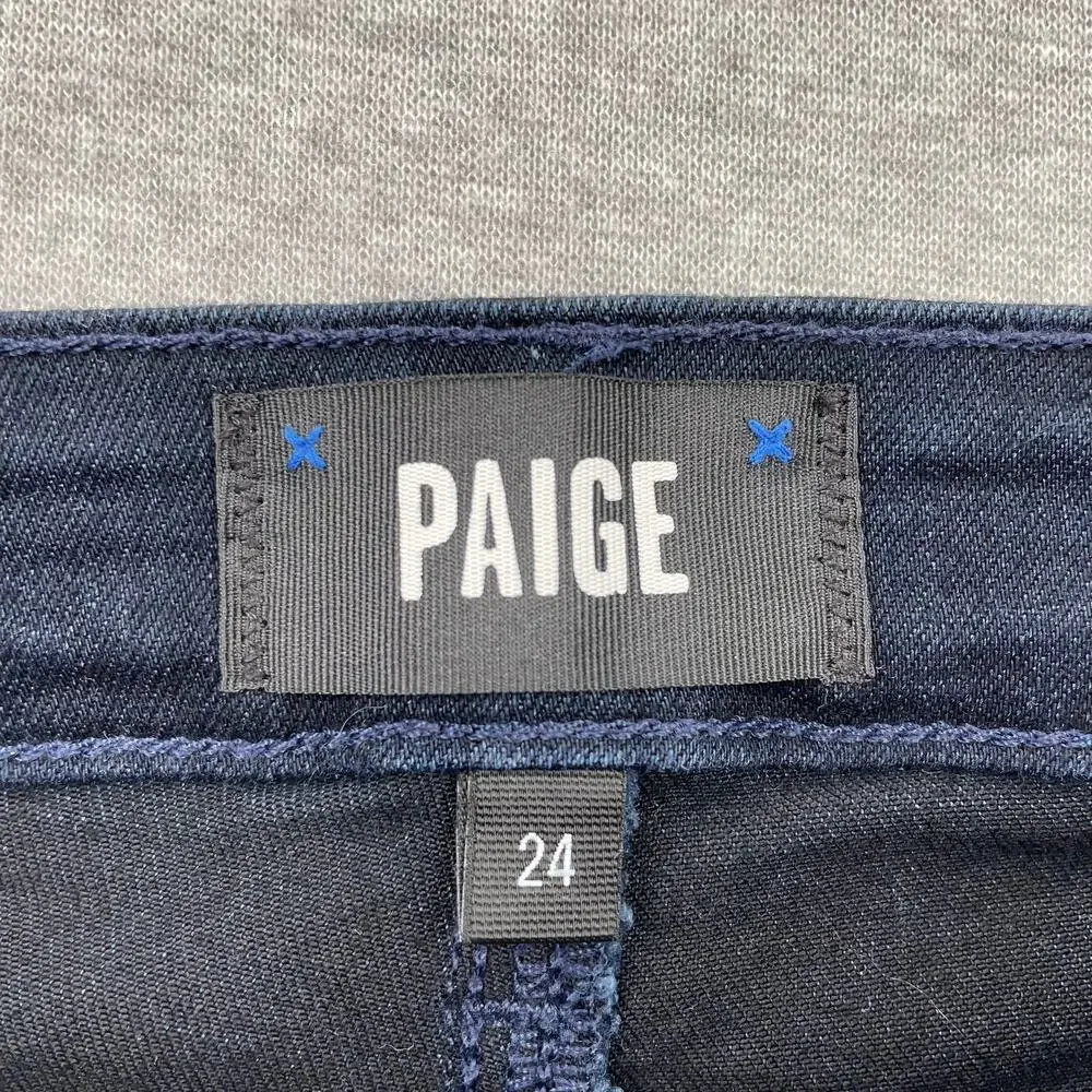 PAIGE Hoxton Ankle High Rise Skinny Jeans Womens 24 Corsica Dark Wash Blue
